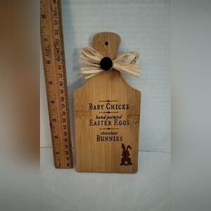 Wooden Easter Decor with Bunny Design Chalk Couture